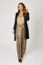 Flowy Satin Snake Pattern Pant