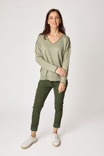 V-Neck Sweater Olive