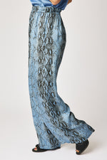 Flowy Satin Snake Pattern Pant