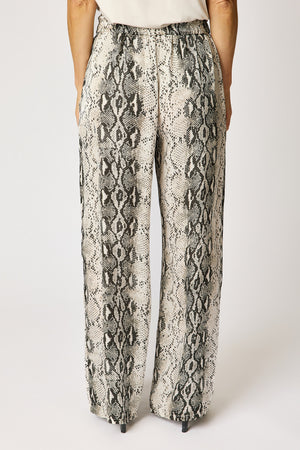 Flowy Satin Snake Pattern Pant