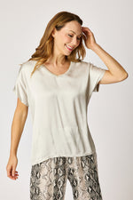 Gold Trim V-Neck Tee