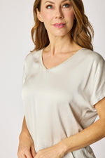 Gold Trim V-Neck Tee