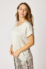 Gold Trim V-Neck Tee