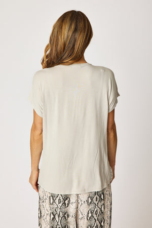 Gold Trim V-Neck Tee