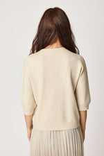 Sweater with Rhinestone Neckline and 3/4 sleeves (3 Colors)