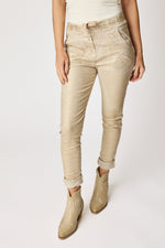 Gold Painted Italian Stretch Pant