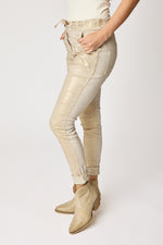 Gold Painted Italian Stretch Pant