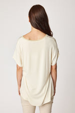 Gold Trim V-Neck Tee