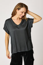 Gold Trim V-Neck Tee