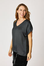 Gold Trim V-Neck Tee