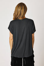 Gold Trim V-Neck Tee