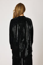 Velvet Button Up Blouse