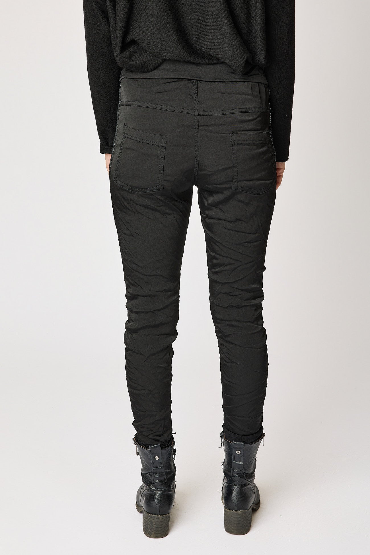 Italian Satin Polished Stretch Pant (4 Colors)