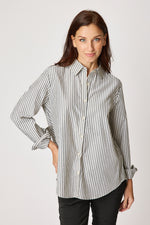 Pin Stripe Rhinestone Blouse (2 Colors)