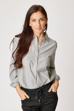 Pin Stripe Rhinestone Blouse (2 Colors)