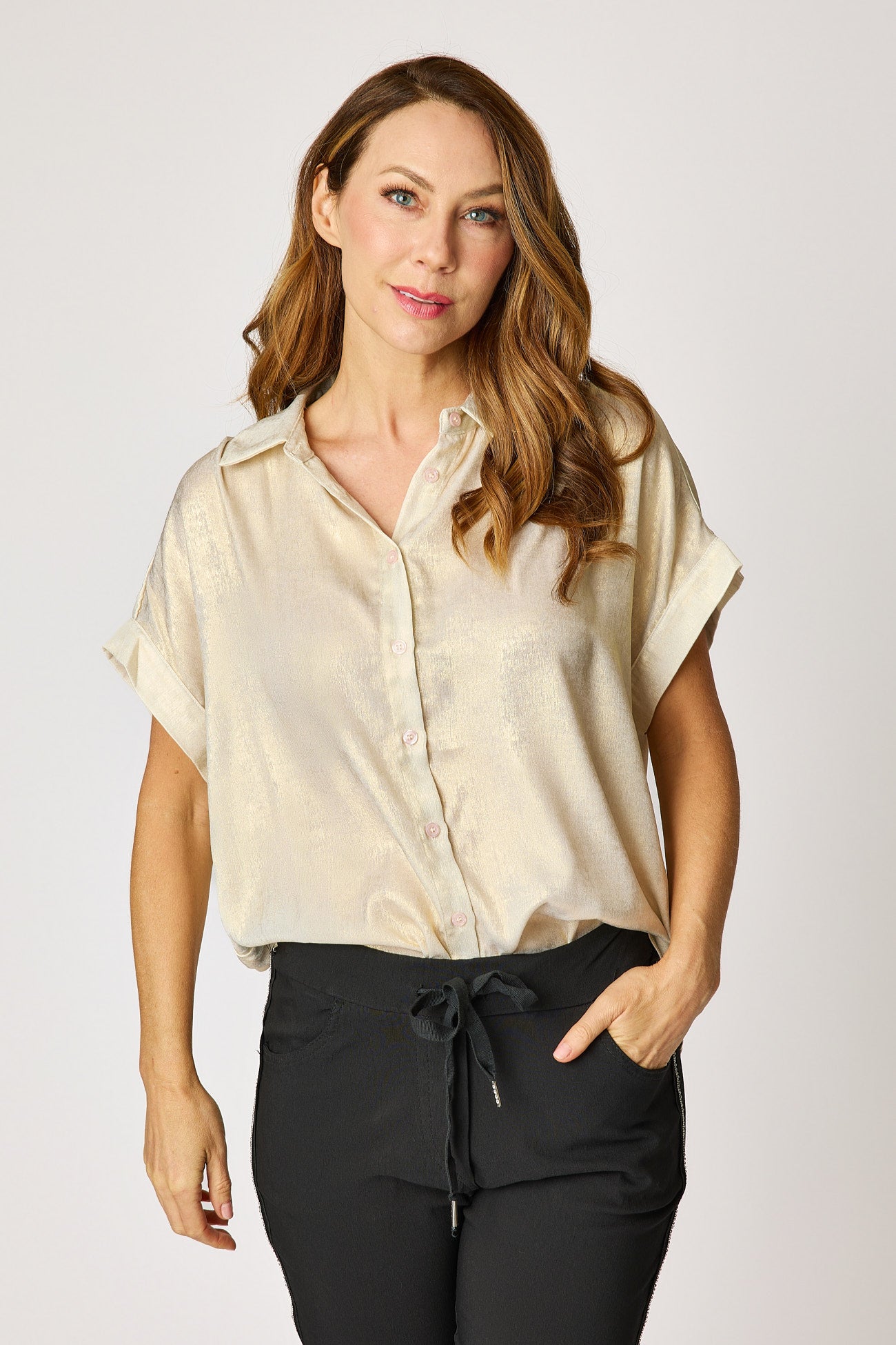 Metallic Blouse (2 Colors)