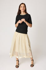 Tulle Skirt with Satin Trim (2 Colors)