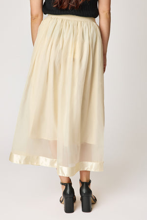 Tulle Skirt with Satin Trim (2 Colors)