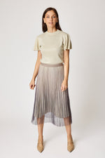 Pleated Glitter Ombre Skirt (3 Colors)