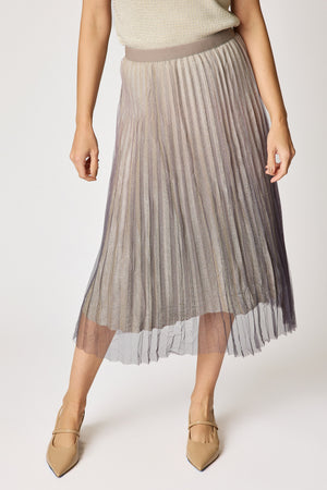 Pleated Glitter Ombre Skirt (3 Colors)