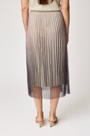 Pleated Glitter Ombre Skirt (3 Colors)