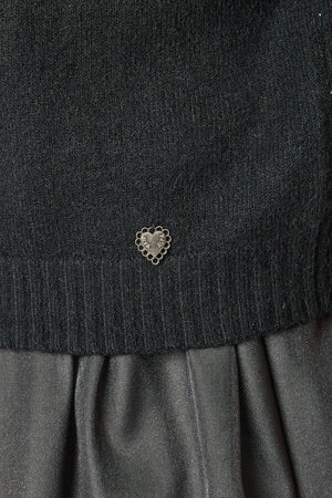 Sweater with Rhinestone Neckline and 3/4 sleeves (3 Colors)