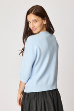 Sweater with Rhinestone Neckline and 3/4 sleeves (3 Colors)