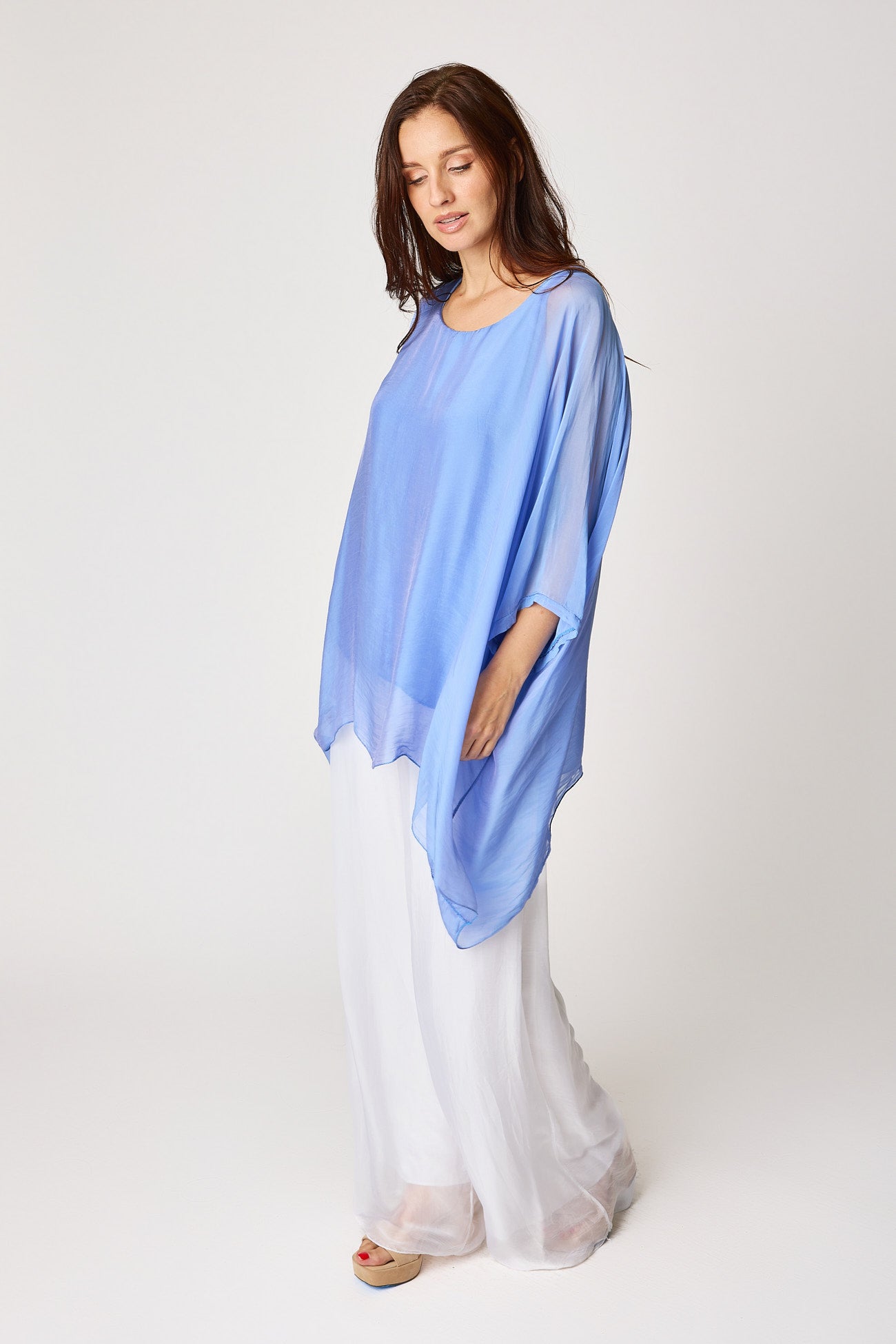 Italian Silk Soft Flowing Top - Jacqueline B Clothing