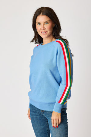 Bright Racer Stripe Sweater