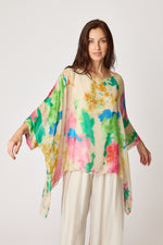 Italian Silk Paint Splatter Flowing Top
