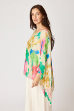 Italian Silk Paint Splatter Flowing Top