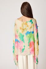 Italian Silk Paint Splatter Flowing Top