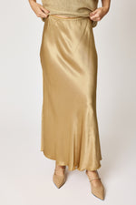 Bias Cut Satin Skirt
