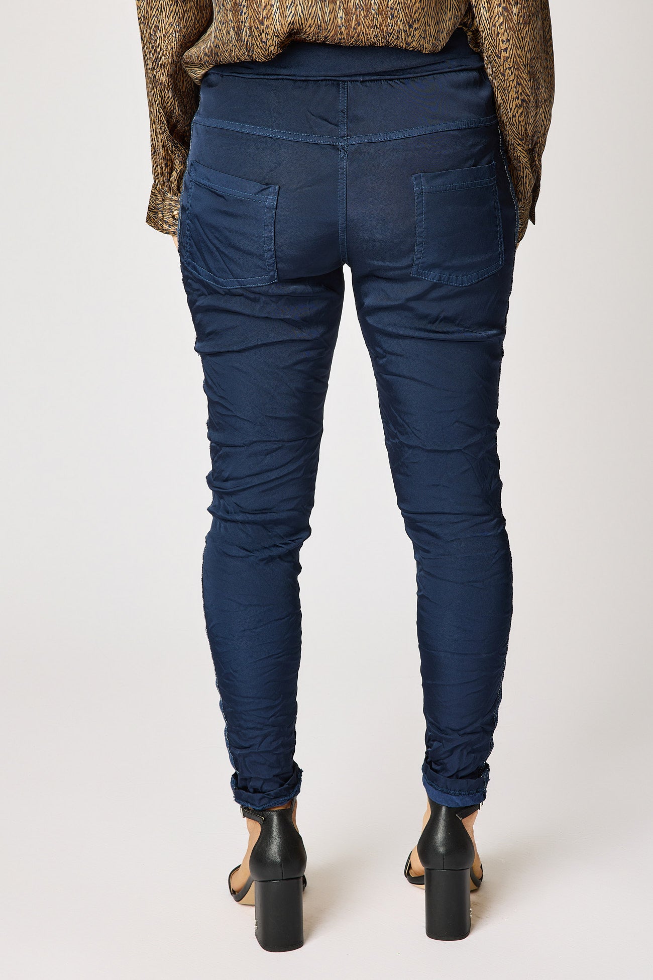 Italian Satin Polished Stretch Pant (4 Colors)