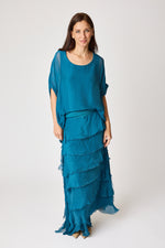 Italian Silk Layered Skirt - Jacqueline B Clothing