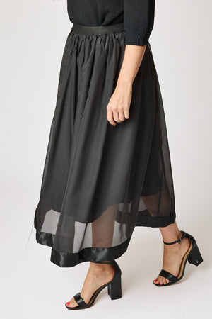 Tulle Skirt with Satin Trim (2 Colors)