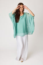 Italian Silk Soft Flowing Top - Jacqueline B Clothing