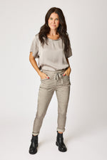Italian Satin Polished Stretch Pant (4 Colors)