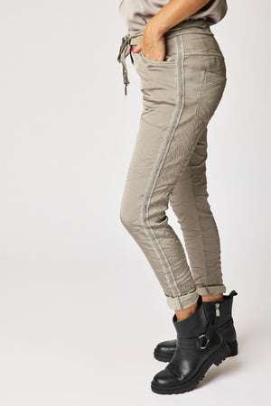 Italian Satin Polished Stretch Pant (4 Colors)