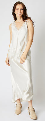Bias Cut Satin Skirt