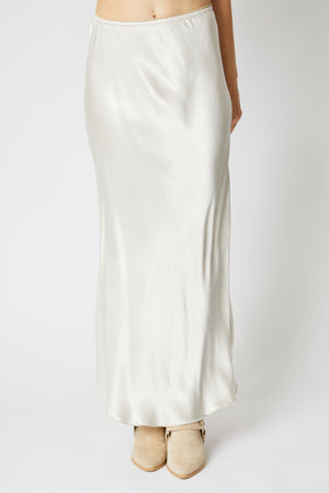 Bias Cut Satin Skirt