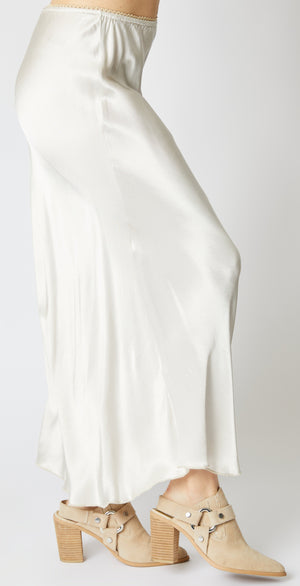 Bias Cut Satin Skirt
