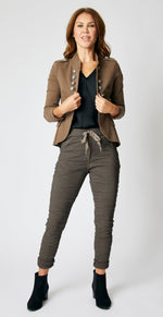 Crisscross Pattern Italian Pants