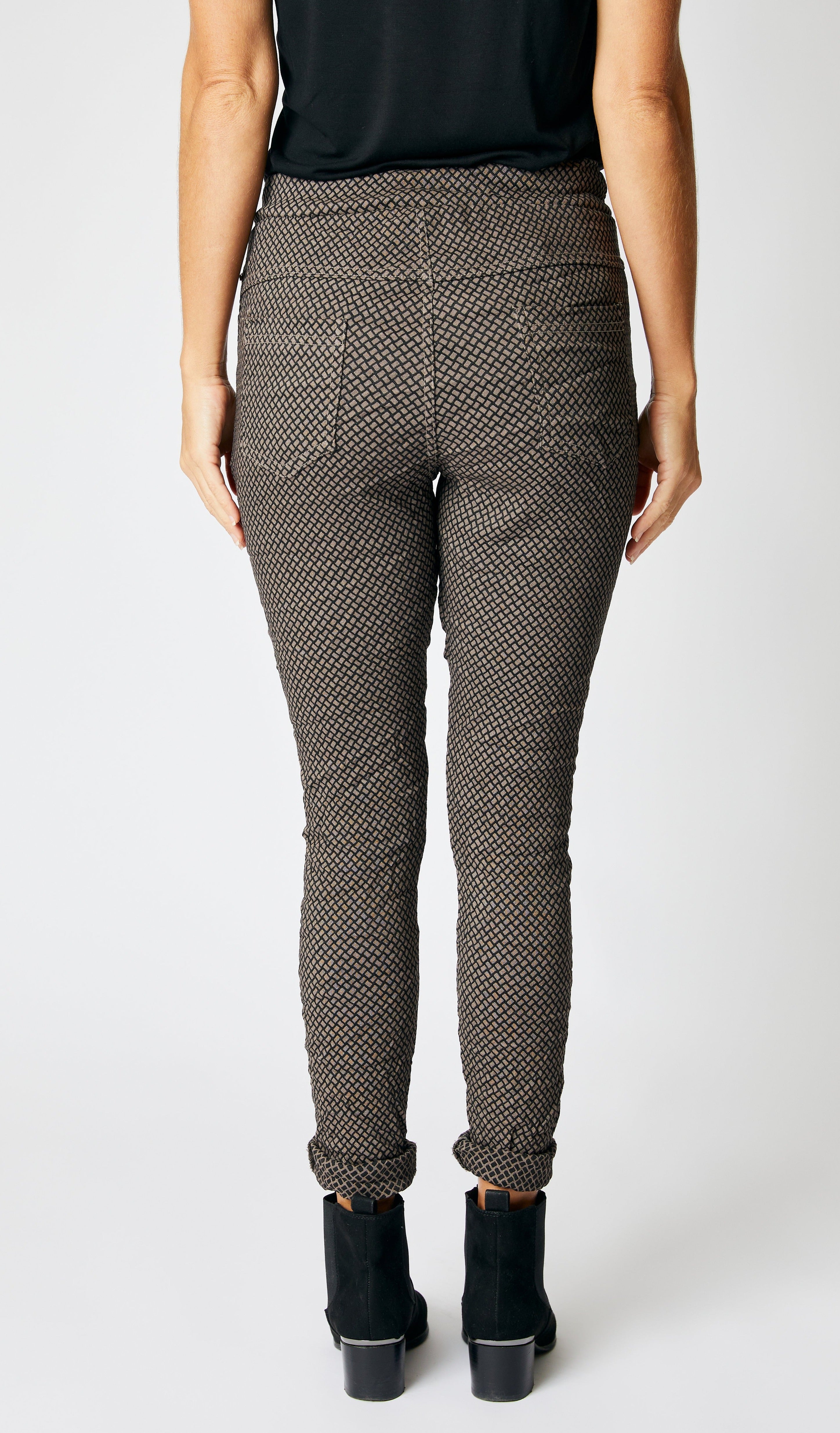 Crisscross Pattern Italian Pants