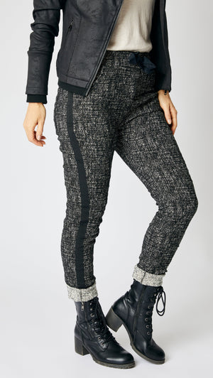 Black & Gold Weave Italian Pant