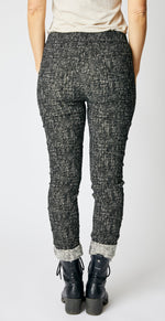 Black & Gold Weave Italian Pant