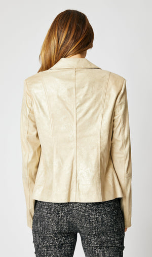 Faux Leather Gold Jacket