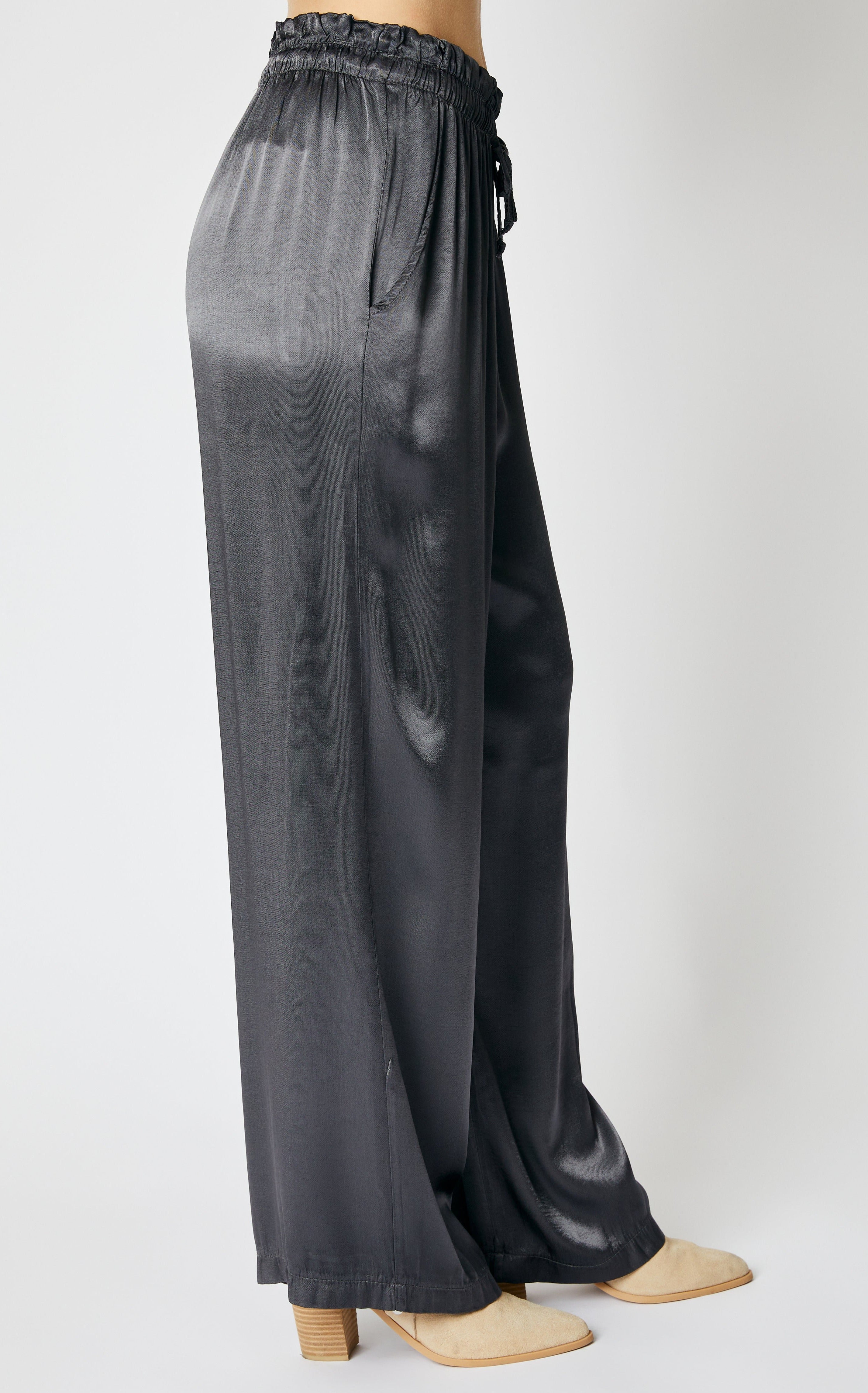 Drawstring Satin Pants