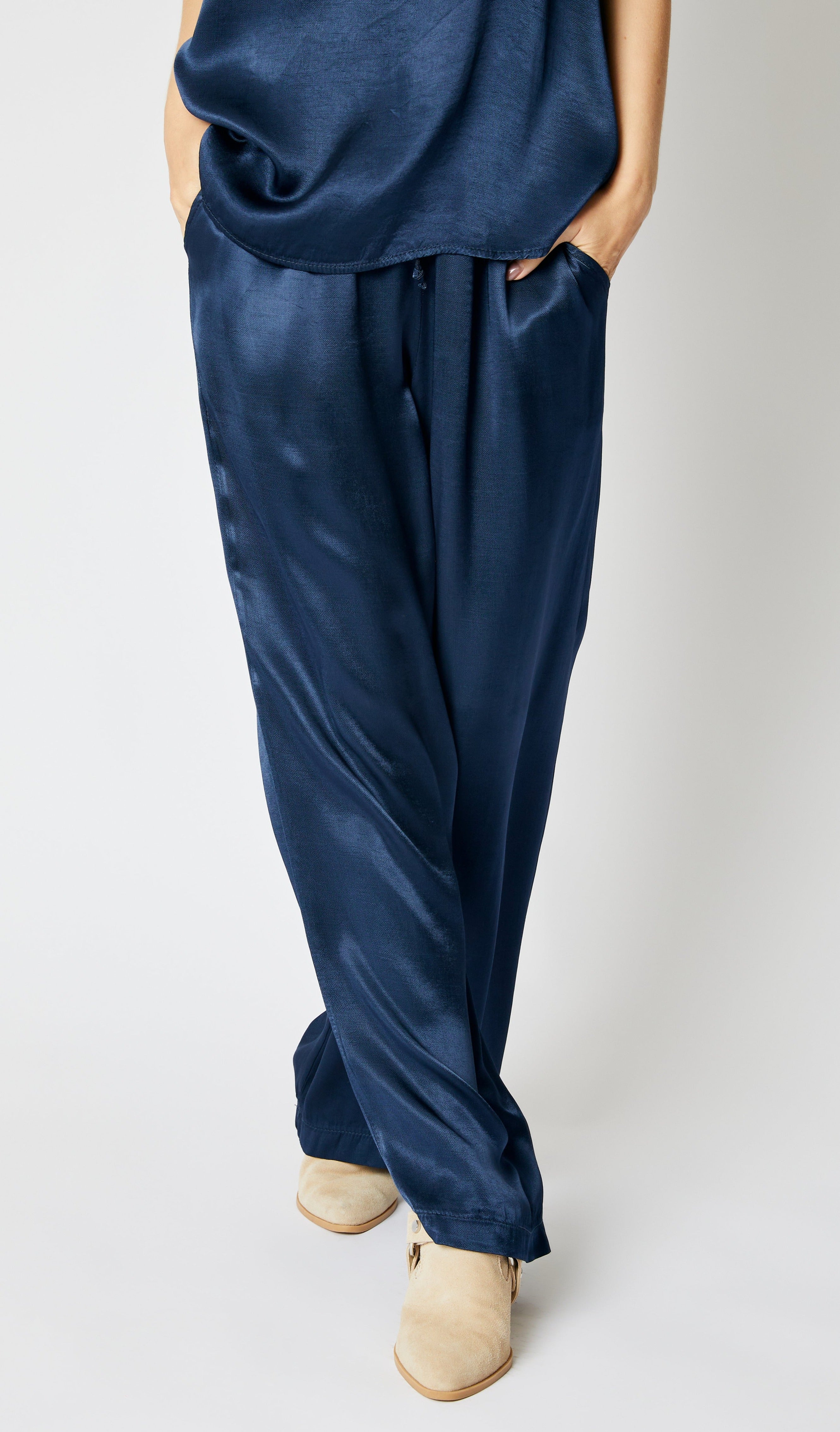 Drawstring Satin Pants