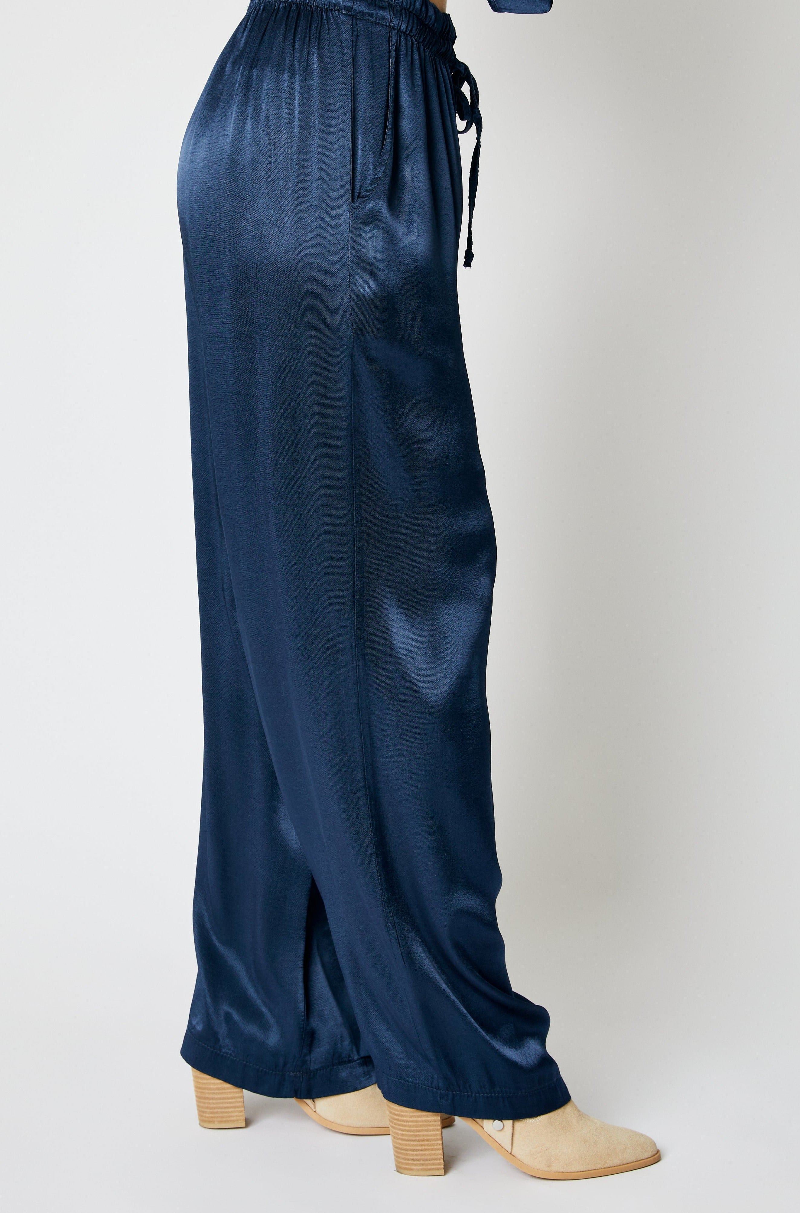 Drawstring Satin Pants